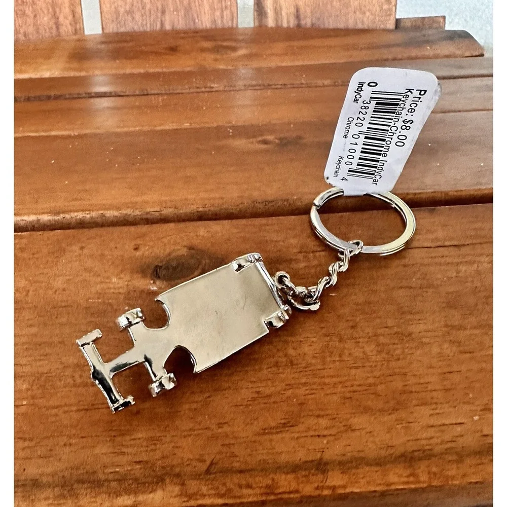 Indy 500 Race Car Keychain Open‎ Wheel Racing Chrome F1 Auto Driver Fan Gift 2
